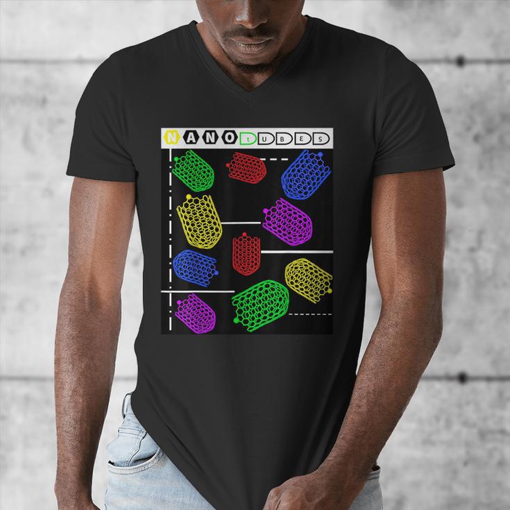 Nerdy Forms Nanotubes Chemistry Teacher Geek Men's V-Neck T-Shirt, funny design