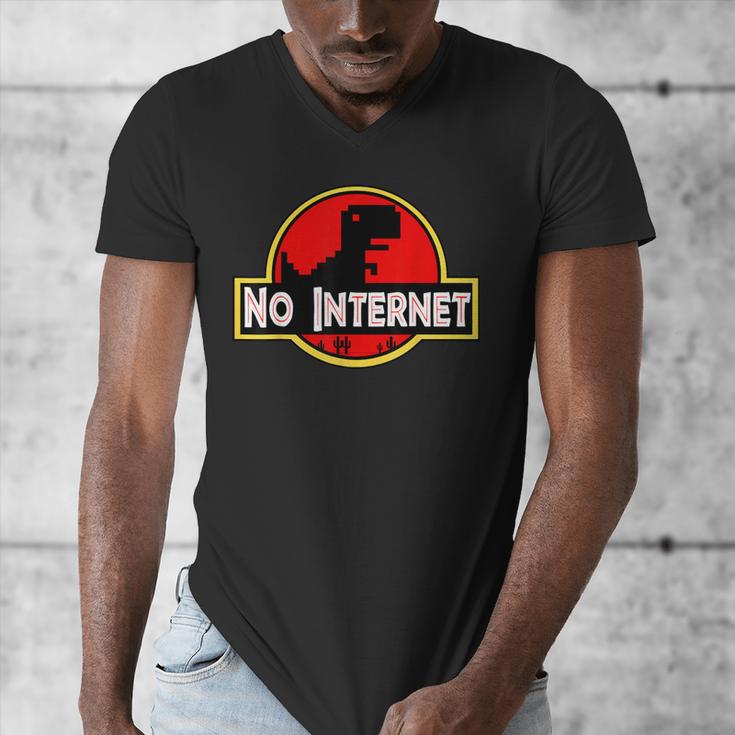 Nerdy No Internet Dinosaur Computer Science Teacher Men's V-Neck T-Shirt, Internet Gifts, Science Teacher Gifts, funny design Nerdy No Internet Dinosaur Computer Science Teacher Men's V-Neck T-Shirt, Internet Gifts, Science Teacher Gifts, funny design