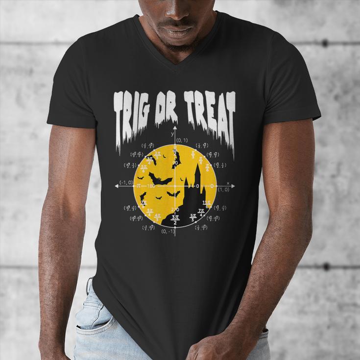 Nerdy Trig Or Treat Halloween Costume Math Teacher Men's V-Neck T-Shirt, funny design Nerdy Trig Or Treat Halloween Costume Math Teacher Men's V-Neck T-Shirt, funny design