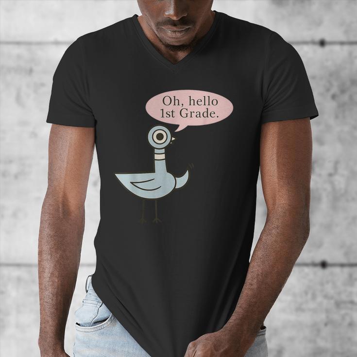 Oh Hello First Graders Cute Pigeon 1st Grade Teacher Men's V-Neck T-Shirt, First Grade Teacher Gifts, funny design Oh Hello First Graders Cute Pigeon 1st Grade Teacher Men's V-Neck T-Shirt, First Grade Teacher Gifts, funny design