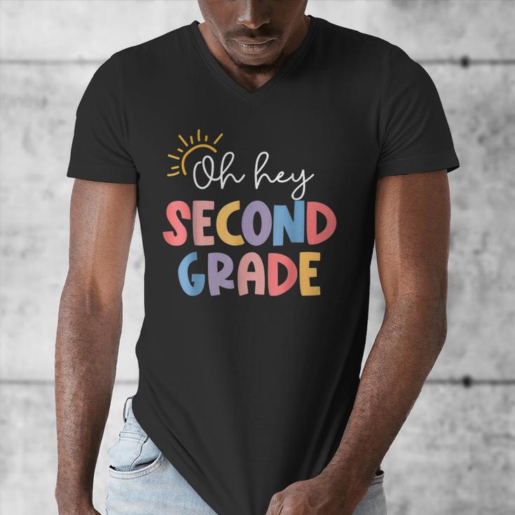 Oh Hey Second Grade First Day Of Teacher Girls Boys Kids Men's V-Neck T-Shirt, First Grade Teacher Gifts, funny design Oh Hey Second Grade First Day Of Teacher Girls Boys Kids Men's V-Neck T-Shirt, First Grade Teacher Gifts, funny design