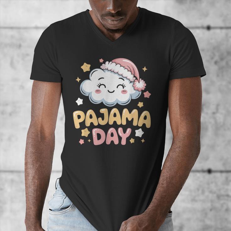 Pajama Day School Spirit Week Fun Cloud Teacher Men's V-Neck T-Shirt, funny design Pajama Day School Spirit Week Fun Cloud Teacher Men's V-Neck T-Shirt, funny design