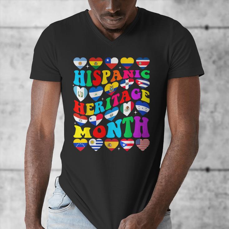 Hispanic Heritage Month 2025 Latino Puerto Rico Teacher Kids Men's V-Neck T-Shirt, funny design Hispanic Heritage Month 2025 Latino Puerto Rico Teacher Kids Men's V-Neck T-Shirt, funny design