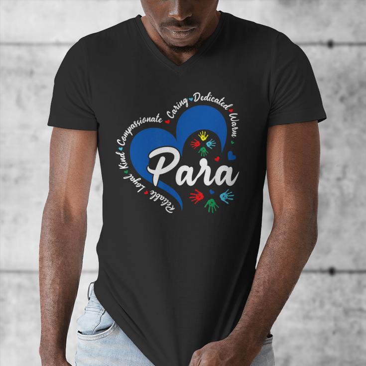 Para Heart Teacher Paraprofessional School Appreciation Men's V-Neck T-Shirt, funny design Para Heart Teacher Paraprofessional School Appreciation Men's V-Neck T-Shirt, funny design