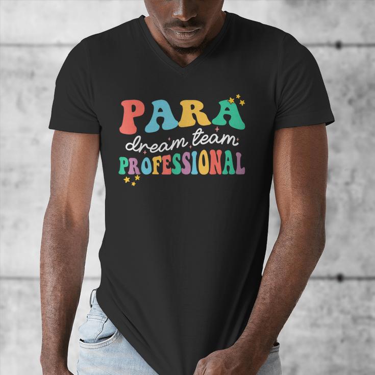 Para Paraprofessional Dream Crew Team Back To School Teacher Men's V-Neck T-Shirt, funny design Para Paraprofessional Dream Crew Team Back To School Teacher Men's V-Neck T-Shirt, funny design