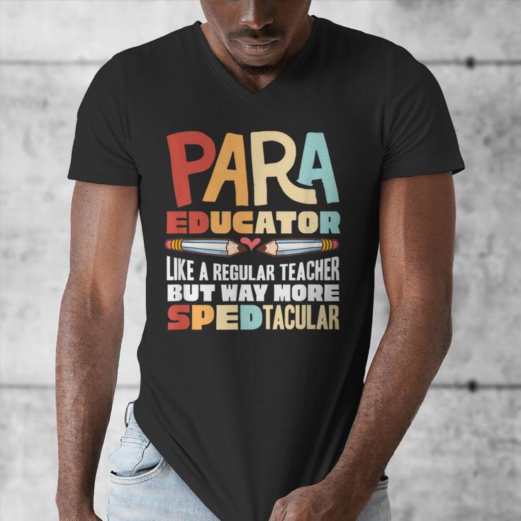 Paraeducator Paraprofessional SPED Teacher Men's V-Neck T-Shirt, funny design
