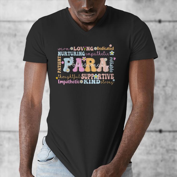 Paraprofessional Back To School Paraeducator Para Teacher Men's V-Neck T-Shirt, funny design