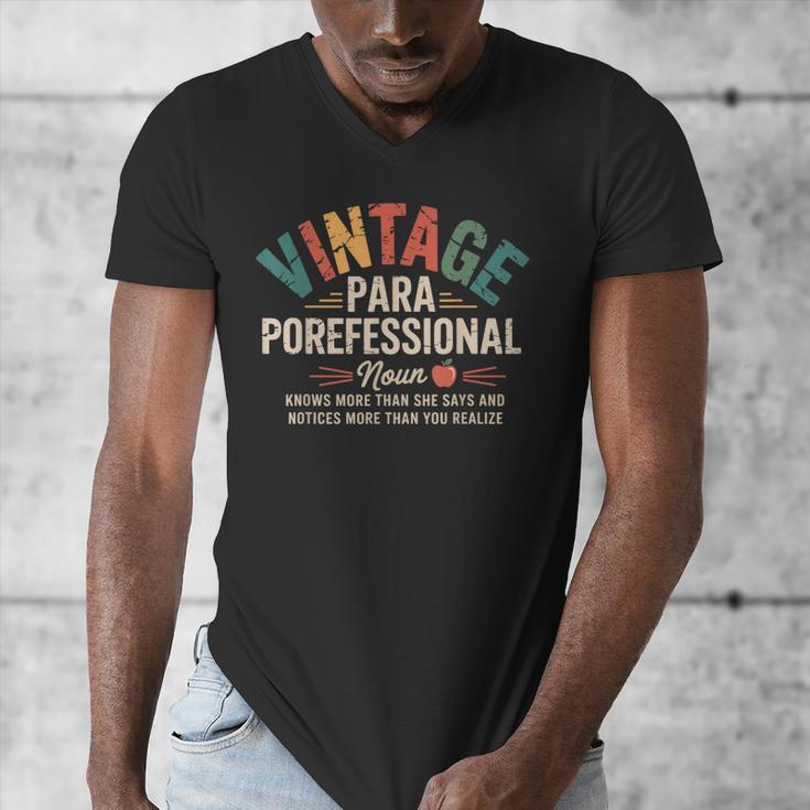 Paraprofessional Vintage Para Teacher 60s 70s 80s Men's V-Neck T-Shirt, funny design Paraprofessional Vintage Para Teacher 60s 70s 80s Men's V-Neck T-Shirt, funny design