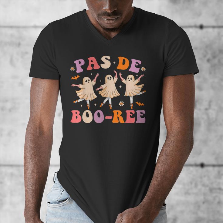 Pas De BOO-Rée Ballet Ghost Dancer Dance Teacher Halloween Men's V-Neck T-Shirt, funny design Pas De BOO-Rée Ballet Ghost Dancer Dance Teacher Halloween Men's V-Neck T-Shirt, funny design