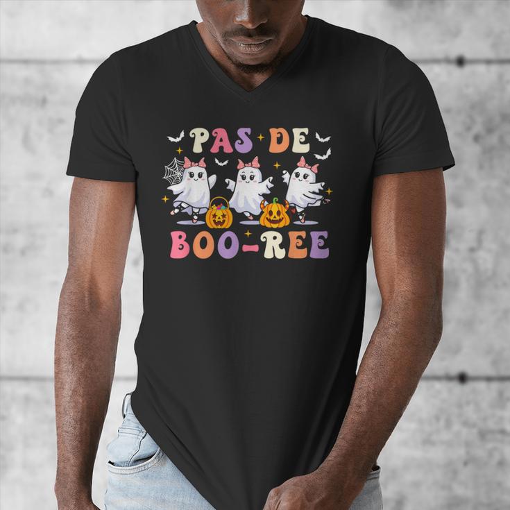 Pas De Boo-Ree Teachers Halloween Costume Ballet Dancers Men's V-Neck T-Shirt, funny design Pas De Boo-Ree Teachers Halloween Costume Ballet Dancers Men's V-Neck T-Shirt, funny design