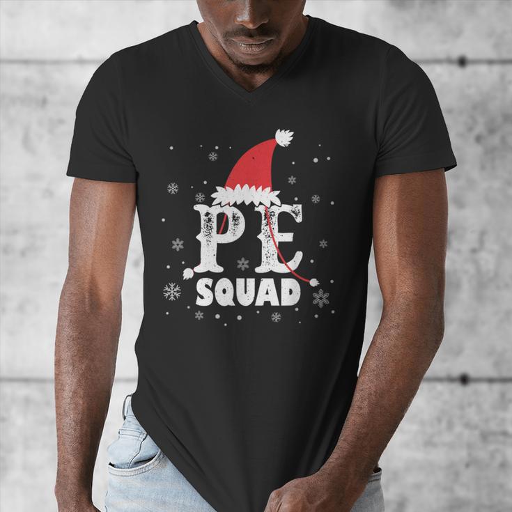 PE Squad Christmas PE Teacher Matching Xmas Men's V-Neck T-Shirt, Pe Teacher Gifts, funny design PE Squad Christmas PE Teacher Matching Xmas Men's V-Neck T-Shirt, Pe Teacher Gifts, funny design