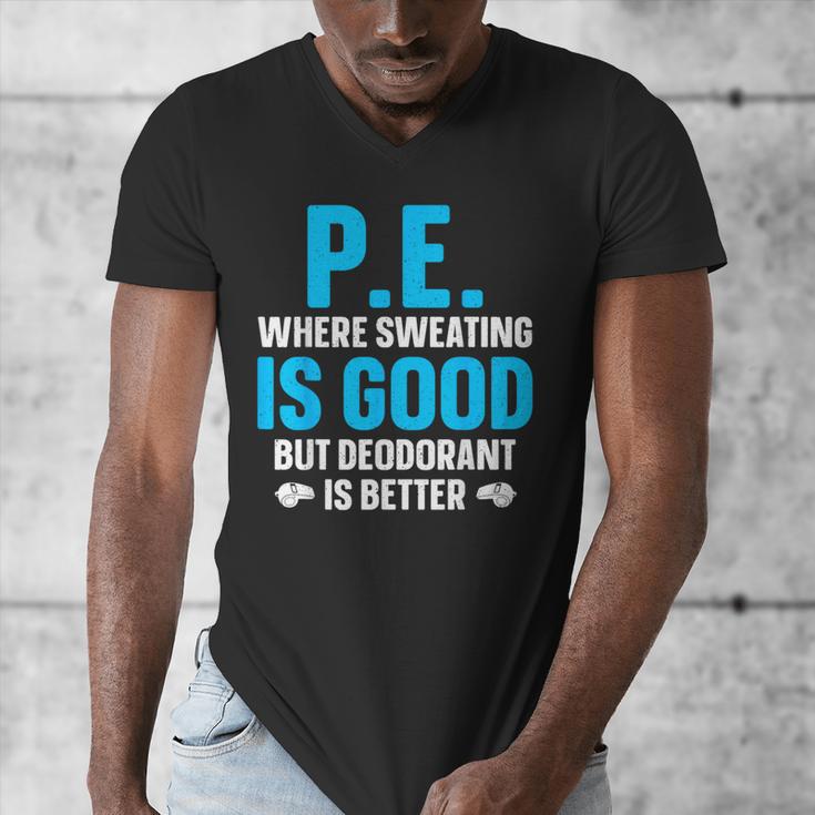 PE Teacher Art For Men Women Gym Teacher Appreciation Men's V-Neck T-Shirt, Pe Teacher Gifts, funny design
