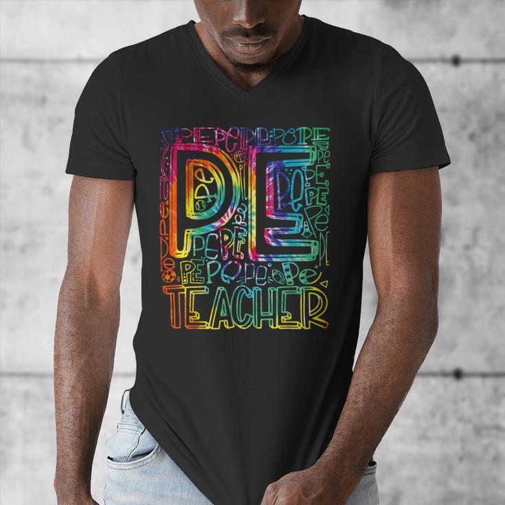 PE Teacher Phys Ed Tie Dye Physical Education Appreciation Men's V-Neck T-Shirt, Pe Teacher Gifts, funny design PE Teacher Phys Ed Tie Dye Physical Education Appreciation Men's V-Neck T-Shirt, Pe Teacher Gifts, funny design