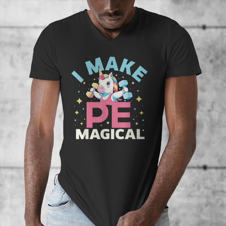 PE Teacher Unicorn I Make PE Magical Men's V-Neck T-Shirt, Pe Teacher Gifts, funny design PE Teacher Unicorn I Make PE Magical Men's V-Neck T-Shirt, Pe Teacher Gifts, funny design