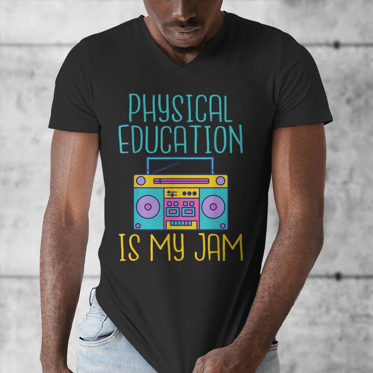 Physical Education Is My Jam PE Teacher Men's V-Neck T-Shirt, Pe Teacher Gifts, funny design Physical Education Is My Jam PE Teacher Men's V-Neck T-Shirt, Pe Teacher Gifts, funny design
