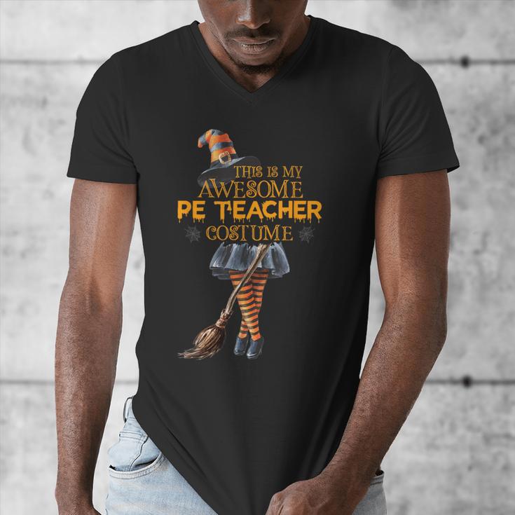 Physical Education Teacher Halloween Costume Witchy Teacher For Men Women Men's V-Neck T-Shirt, funny design Physical Education Teacher Halloween Costume Witchy Teacher For Men Women Men's V-Neck T-Shirt, funny design