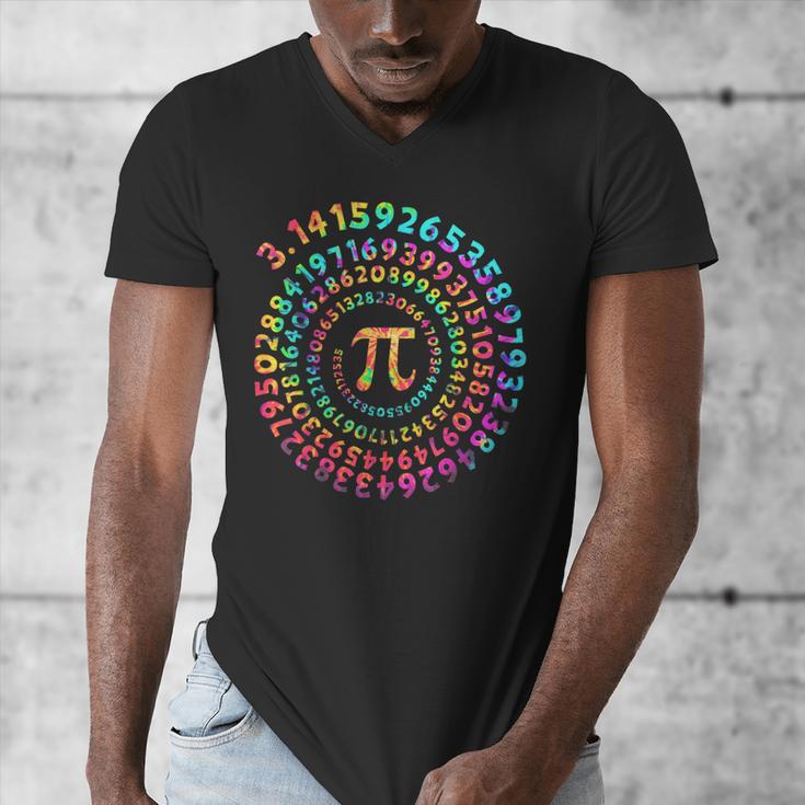 Pi Day Math Teacher Tie Dye Spiral Pi 314 Pi Day Men's V-Neck T-Shirt, funny design Pi Day Math Teacher Tie Dye Spiral Pi 314 Pi Day Men's V-Neck T-Shirt, funny design