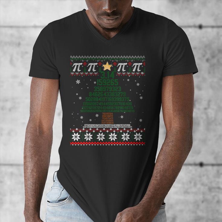 Pi Tree Christmas Math Teacher Ugly Sweater Men Women Kids Men's V-Neck T-Shirt, funny design