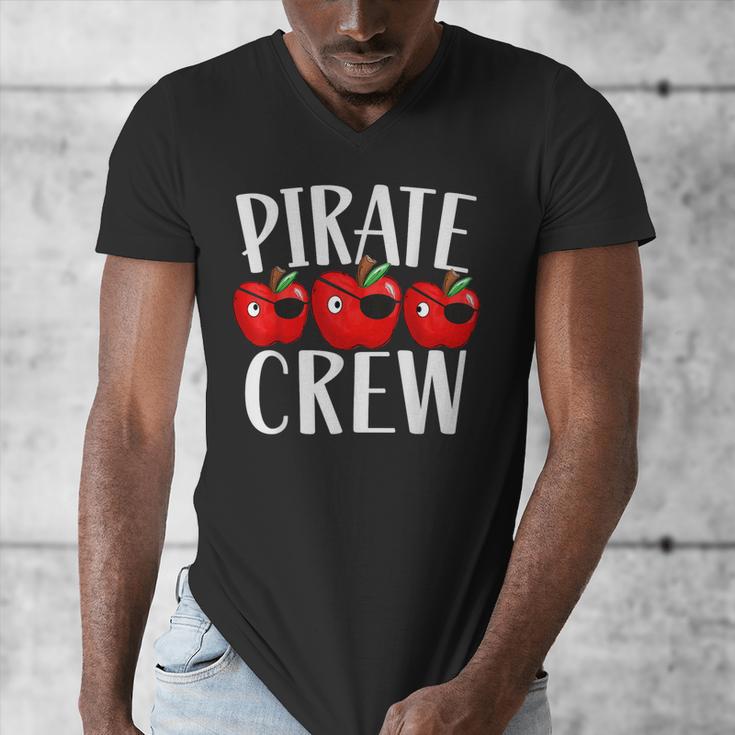 Pirate Crew Pirate Teacher Team Squad Talk Like A Pirate Day For Men Women Kids Men's V-Neck T-Shirt, funny design