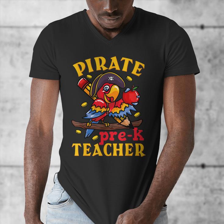 Pirate Pre-K Teacher Preschool Halloween Men's V-Neck T-Shirt, funny design Pirate Pre-K Teacher Preschool Halloween Men's V-Neck T-Shirt, funny design
