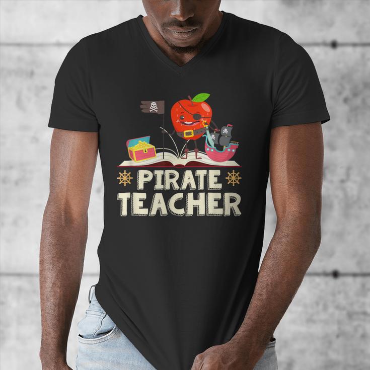 Pirate Teacher Men Women Kids Men's V-Neck T-Shirt, funny design Pirate Teacher Men Women Kids Men's V-Neck T-Shirt, funny design