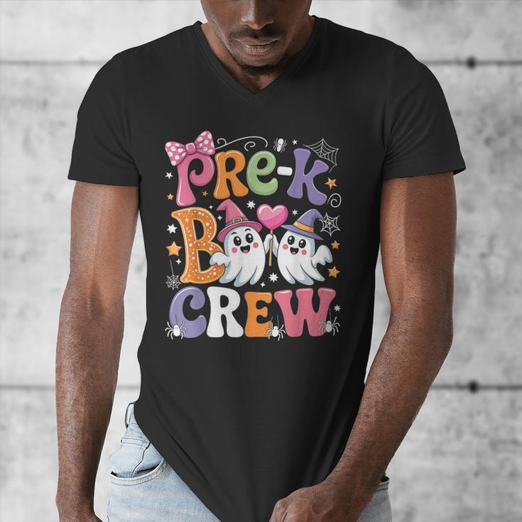 Pre-K Boo Crew Pre-K Teacher Student Kids Halloween Men's V-Neck T-Shirt, funny design