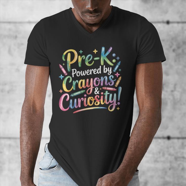 Pre-K Crayons & Curiosity Preschool Teachers Life Tie Dye Men's V-Neck T-Shirt, funny design Pre-K Crayons & Curiosity Preschool Teachers Life Tie Dye Men's V-Neck T-Shirt, funny design