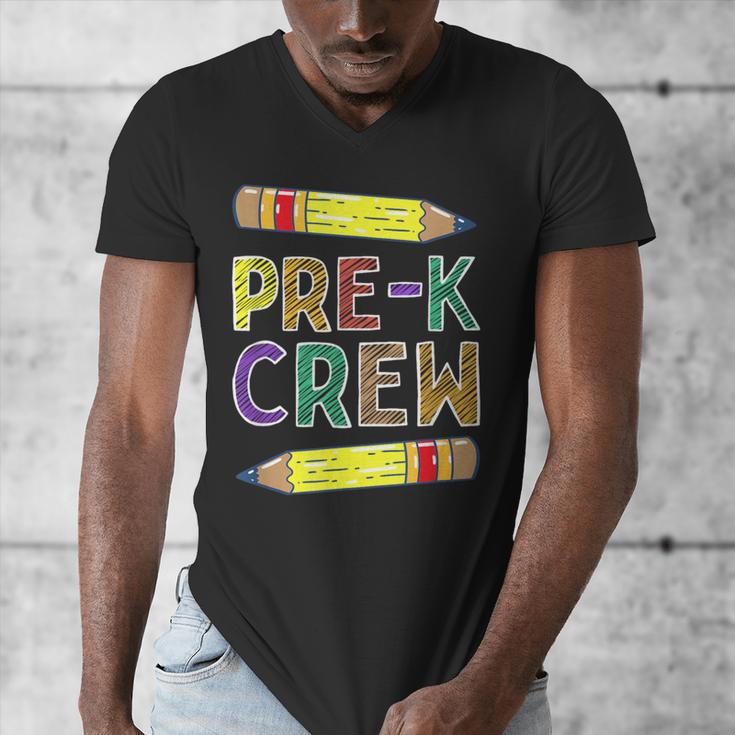 Pre-K Crew PreK Teachers Back To School Men's V-Neck T-Shirt, funny design Pre-K Crew PreK Teachers Back To School Men's V-Neck T-Shirt, funny design