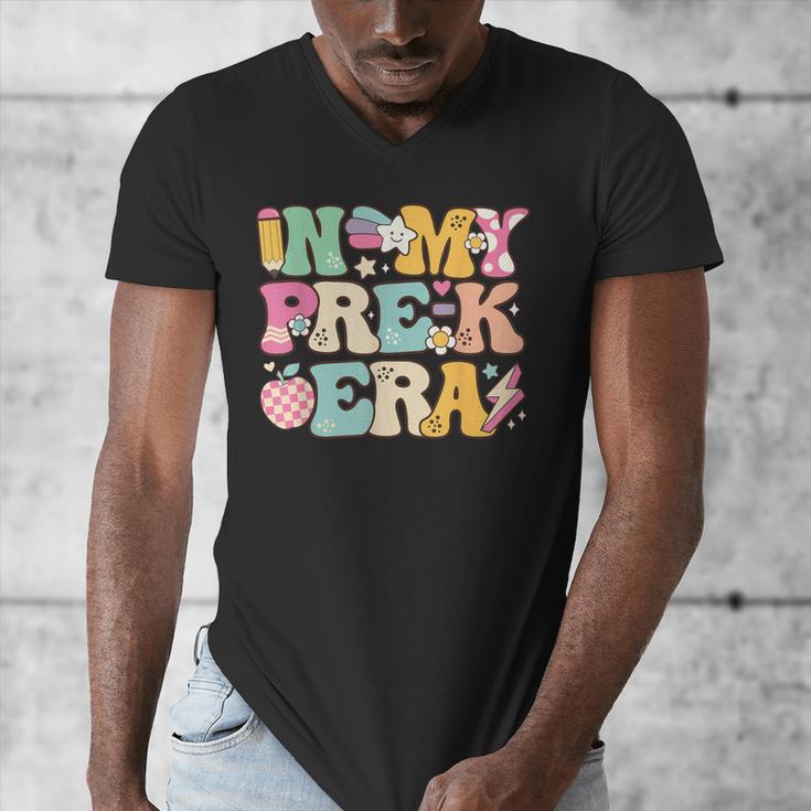 In My Pre-K Era Girl Back To School Cute PreSchool Teacher Men's V-Neck T-Shirt, funny design