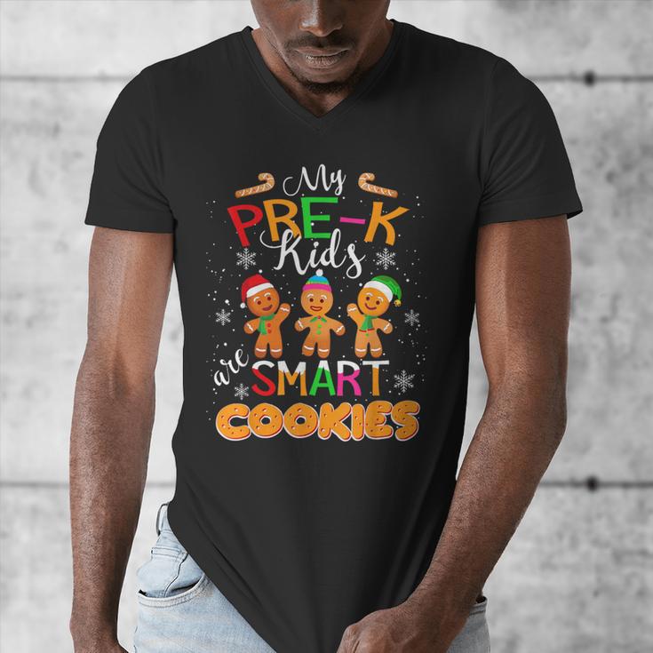 My Pre-K Kids Are Smart Cookies Christmas Teacher Men's V-Neck T-Shirt, funny design My Pre-K Kids Are Smart Cookies Christmas Teacher Men's V-Neck T-Shirt, funny design