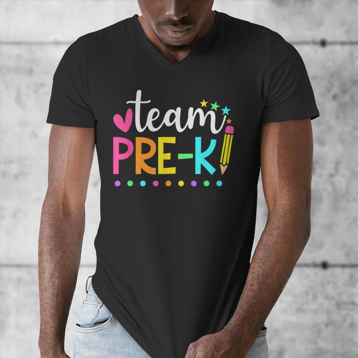 Pre-k Team Pencil Teacher Student Back To School Girls Men's V-Neck T-Shirt, funny design
