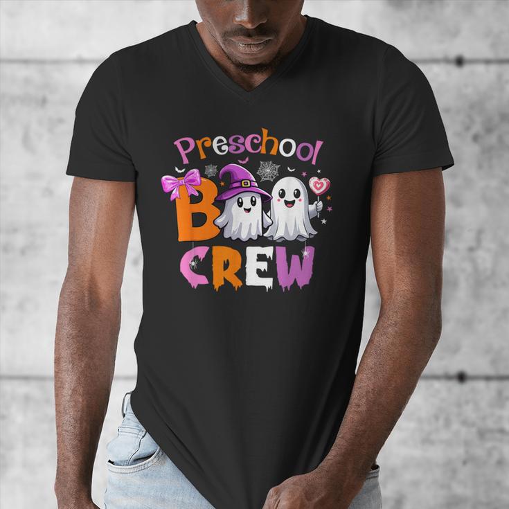 Preschool Boo Crew Preschool Halloween Costume Teacher Kid Men's V-Neck T-Shirt, funny design