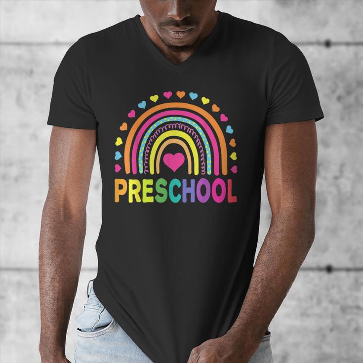 Preschool Rainbow Girls Boys Kids Teacher Back To School Men's V-Neck T-Shirt, funny design Preschool Rainbow Girls Boys Kids Teacher Back To School Men's V-Neck T-Shirt, funny design