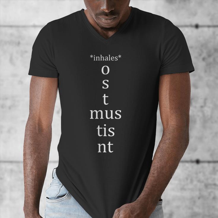 Present Active Conjugation Latin Teacher Latin Language Men's V-Neck T-Shirt, funny design