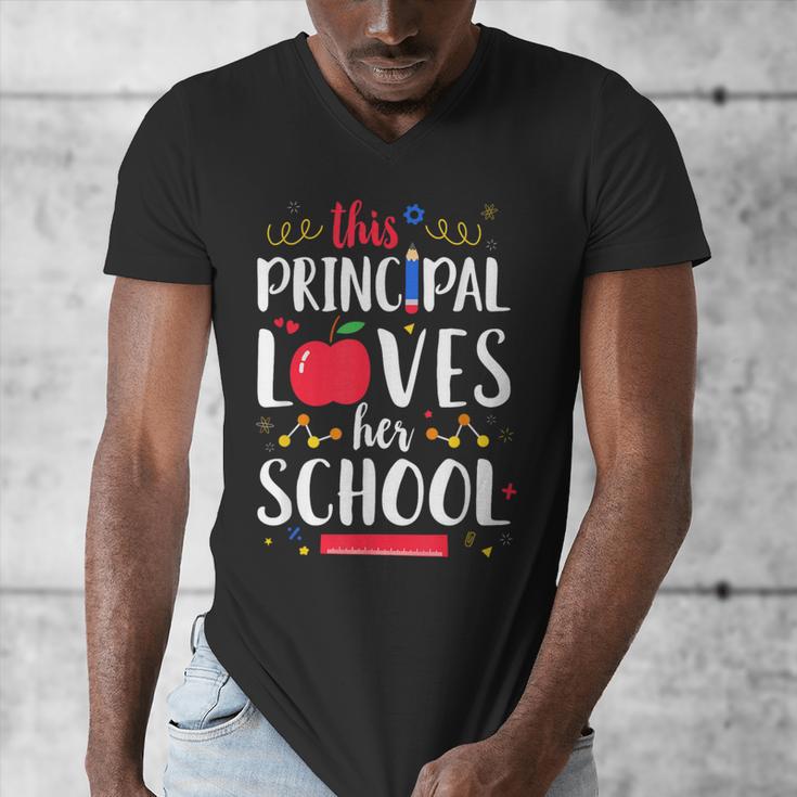 This Principal Loves Her School Teacher Appreciation Men's V-Neck T-Shirt, funny design This Principal Loves Her School Teacher Appreciation Men's V-Neck T-Shirt, funny design