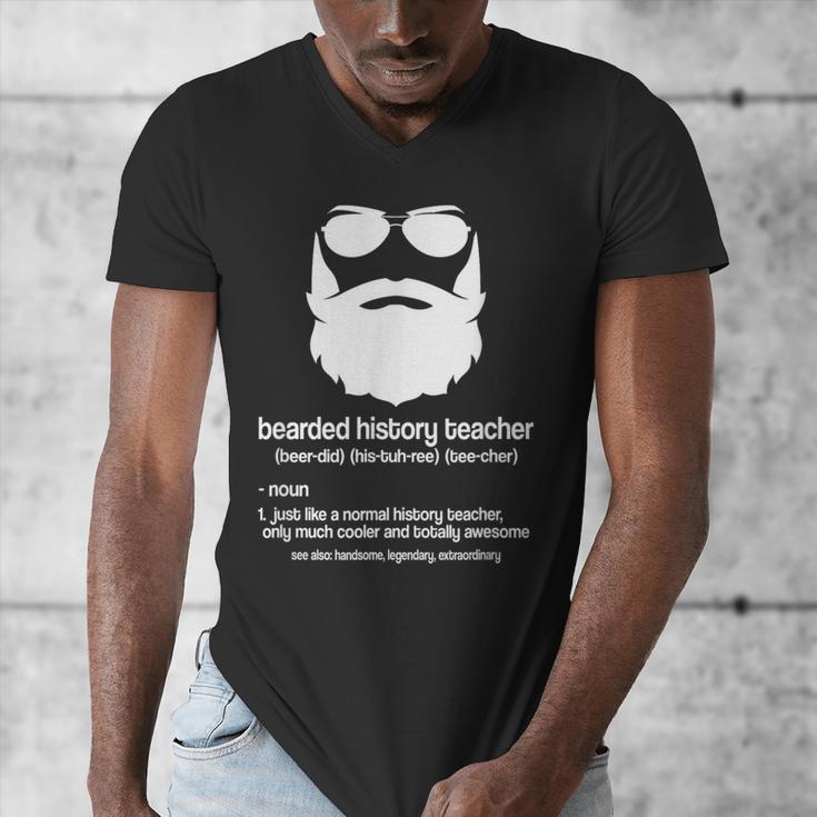 Professor Ancient Teaching Education Bearded History Teacher Men's V-Neck T-Shirt, History Teacher Gifts, funny design