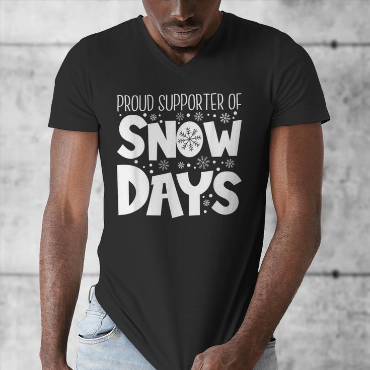 Proud Supporter Of Snow Days Teacher Christmas Men Women Men's V-Neck T-Shirt, funny design