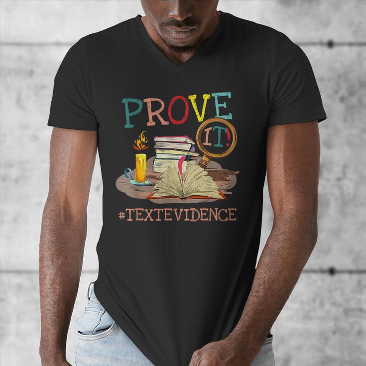 Prove It Text Evidence English Teacher Reading Teacher Men's V-Neck T-Shirt, English Teacher Gifts, funny design Prove It Text Evidence English Teacher Reading Teacher Men's V-Neck T-Shirt, English Teacher Gifts, funny design