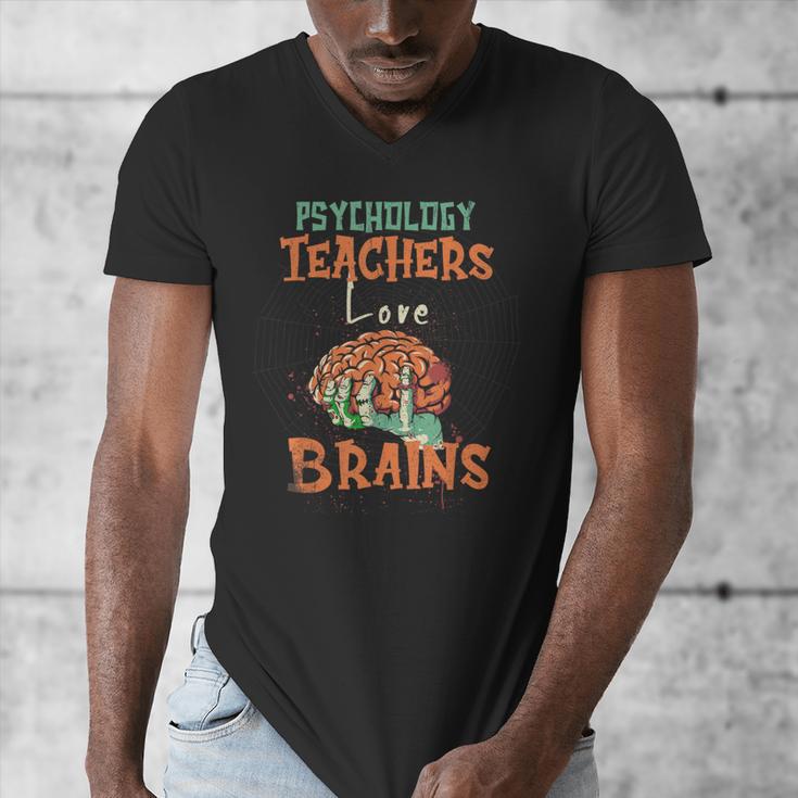 Psychology Teachers Love Brains Halloween For Psychologists Men Women Men's V-Neck T-Shirt, funny design Psychology Teachers Love Brains Halloween For Psychologists Men Women Men's V-Neck T-Shirt, funny design