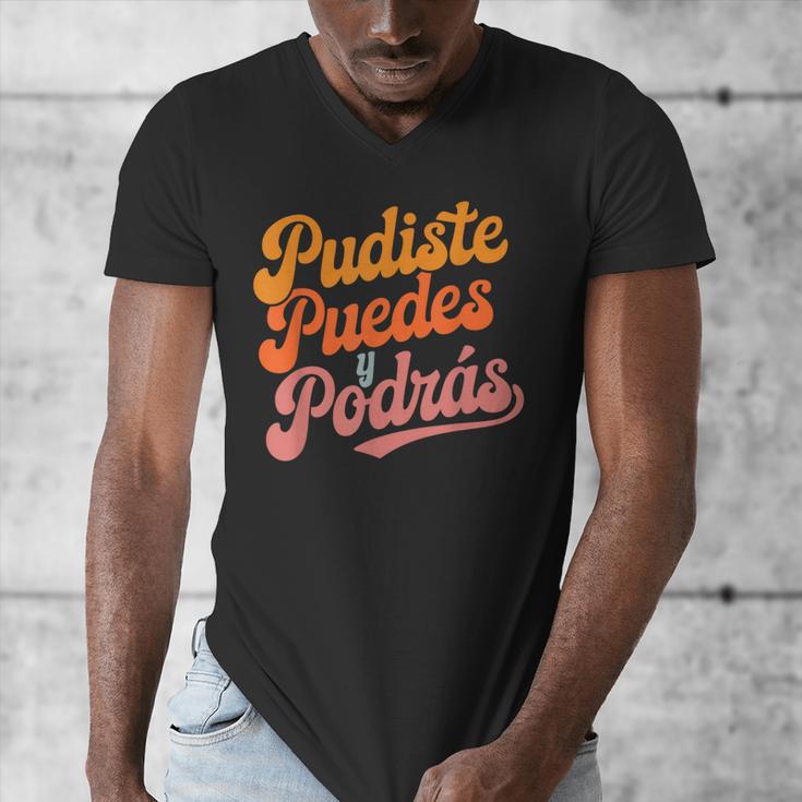 Pudiste Puedes Podras Maestra Spanish Teacher Men's V-Neck T-Shirt, funny design Pudiste Puedes Podras Maestra Spanish Teacher Men's V-Neck T-Shirt, funny design