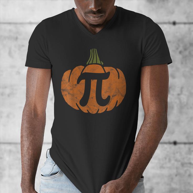 Pumpkin Pi Math Teacher Halloween Thanksgiving Day Costume Men Women Kids Men's V-Neck T-Shirt, funny design