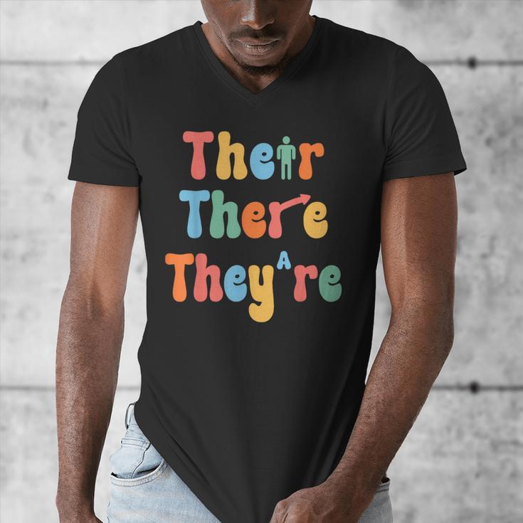 There Their They'Re English Class Grammar Joke Teacher Men's V-Neck T-Shirt, English Teacher Gifts, funny design There Their They'Re English Class Grammar Joke Teacher Men's V-Neck T-Shirt, English Teacher Gifts, funny design