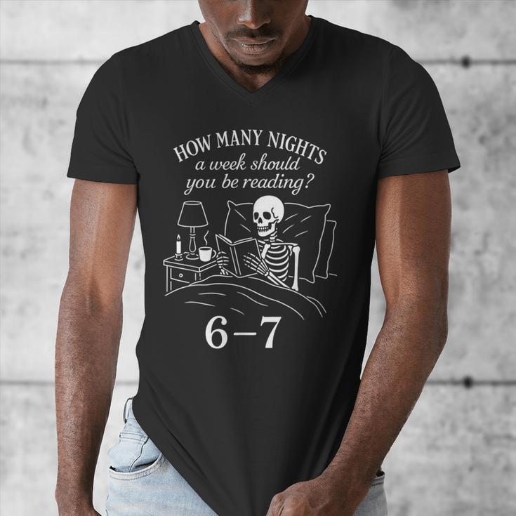 Reading 67 Meme English Teacher 67 Book Lover Humor Men's V-Neck T-Shirt, English Teacher Gifts, funny design