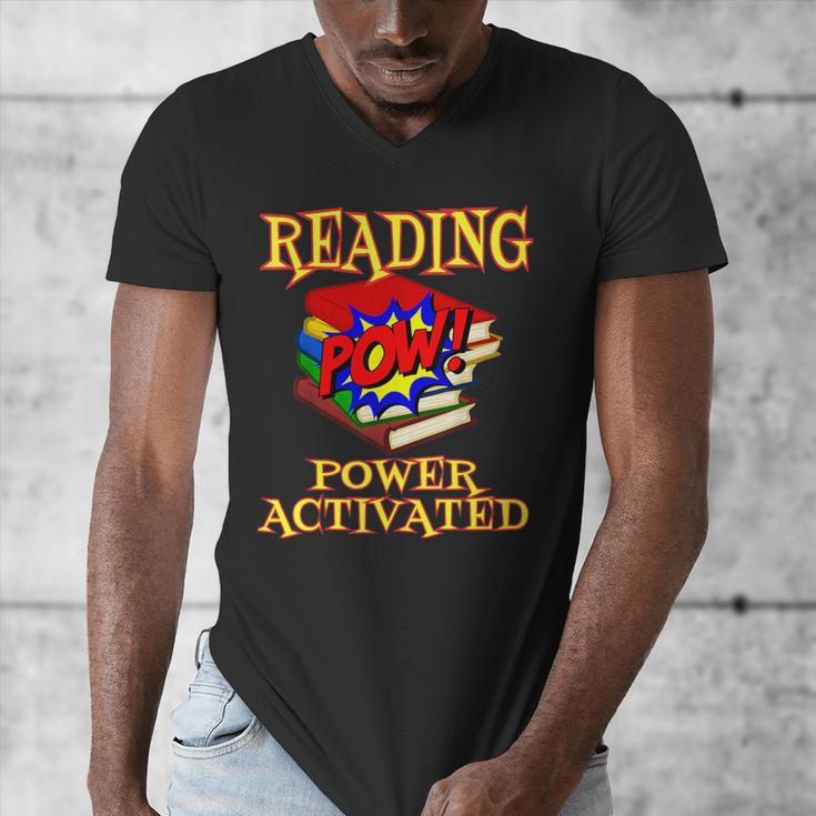 Reading Super Power Activated Superhero Teacher Or Student Men Women Girls Kids Men's V-Neck T-Shirt, Super Teacher Gifts, funny design