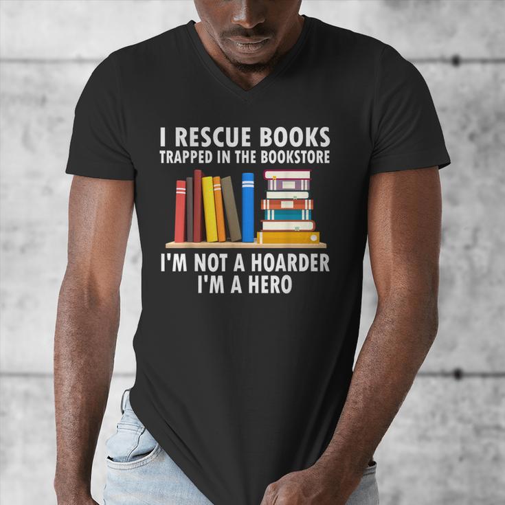 I Rescue Books Trapped In The Bookstore Book Teacher For Men Women Men's V-Neck T-Shirt, funny design I Rescue Books Trapped In The Bookstore Book Teacher For Men Women Men's V-Neck T-Shirt, funny design