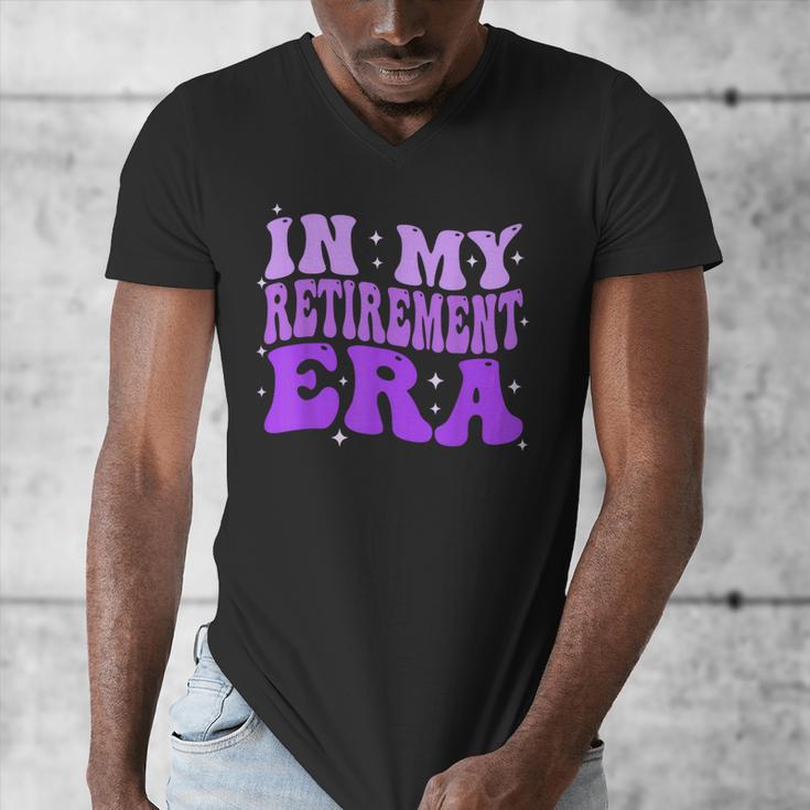 In My Retirement Era Groovy Retired Teacher 2025 Women Men's V-Neck T-Shirt, Groovy Teacher Gifts, funny design In My Retirement Era Groovy Retired Teacher 2025 Women Men's V-Neck T-Shirt, Groovy Teacher Gifts, funny design