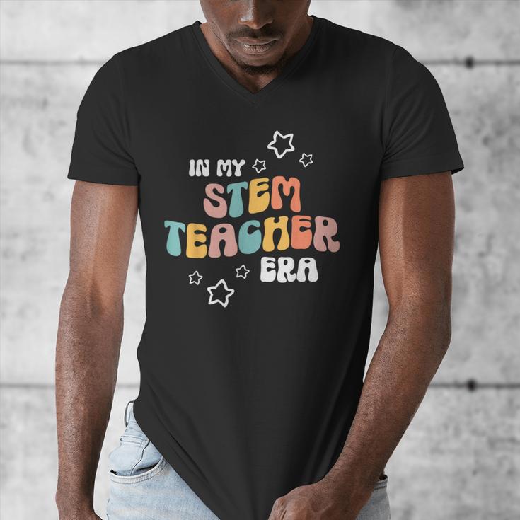 Retro Boho Math Science Professor In My STEM Teacher Era Men's V-Neck T-Shirt, Science Teacher Gifts, funny design