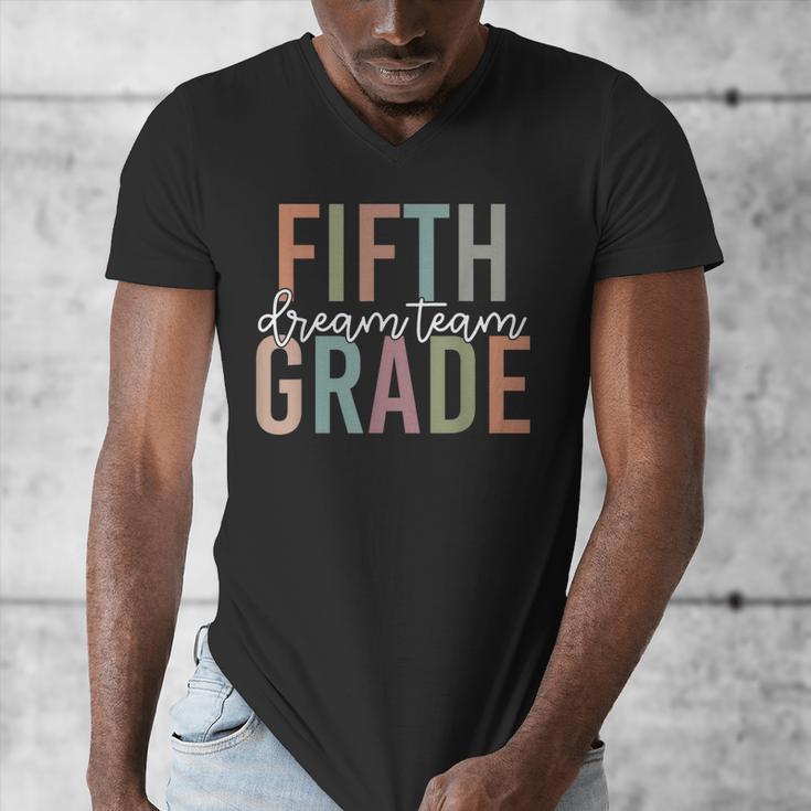 Retro Fifth Grade Dream Team Groovy Teacher Back To School Men Women Girls Kids Men's V-Neck T-Shirt, Groovy Teacher Gifts, funny design Retro Fifth Grade Dream Team Groovy Teacher Back To School Men Women Girls Kids Men's V-Neck T-Shirt, Groovy Teacher Gifts, funny design