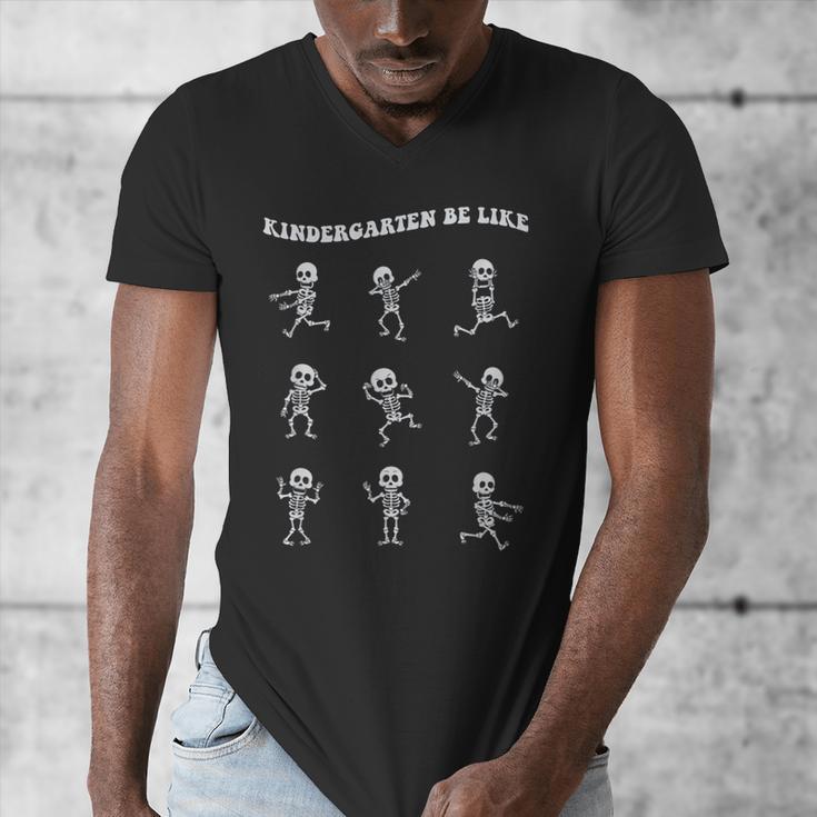 Retro Halloween Kindergarten Teacher Skeleton Trick Or Treat Men Women Kids Men's V-Neck T-Shirt, funny design Retro Halloween Kindergarten Teacher Skeleton Trick Or Treat Men Women Kids Men's V-Neck T-Shirt, funny design