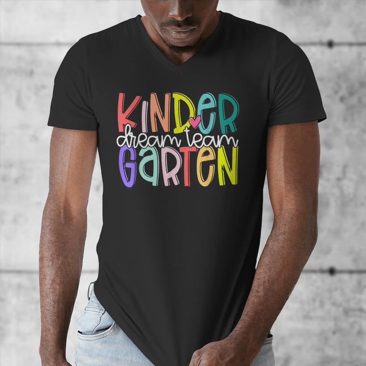 Retro Kindergarten Dream Team Back To School Teacher Kids Men's V-Neck T-Shirt, funny design Retro Kindergarten Dream Team Back To School Teacher Kids Men's V-Neck T-Shirt, funny design